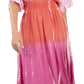 Tied Shoulder Dress - Tie Dye Pink