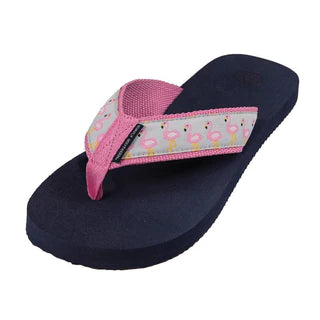 Woven Flip Flop - Flamingo Bird