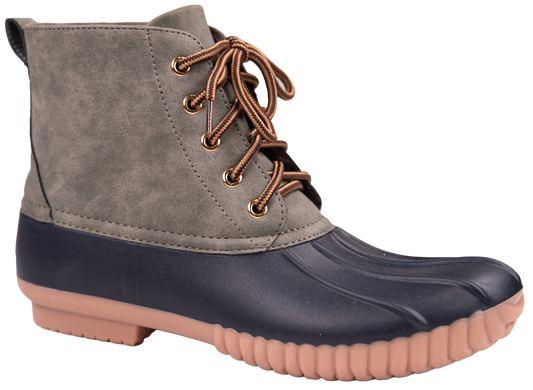 Lace-Up Boots - Suade Gray