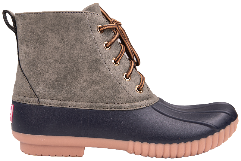 Lace-Up Boots - Suade Gray