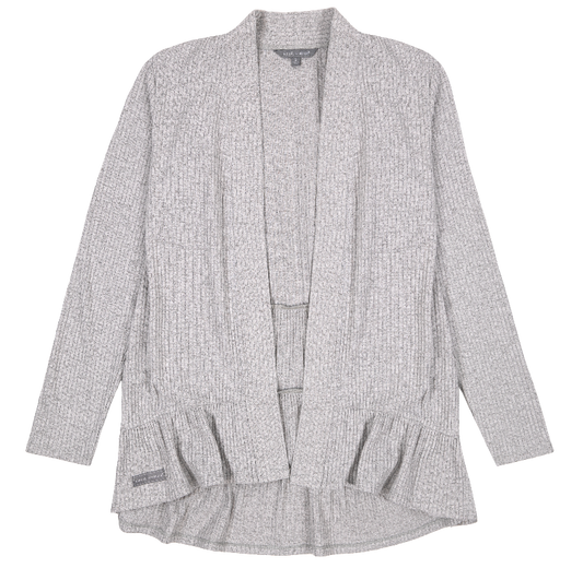 Gathered Cardigan - Heather Gray
