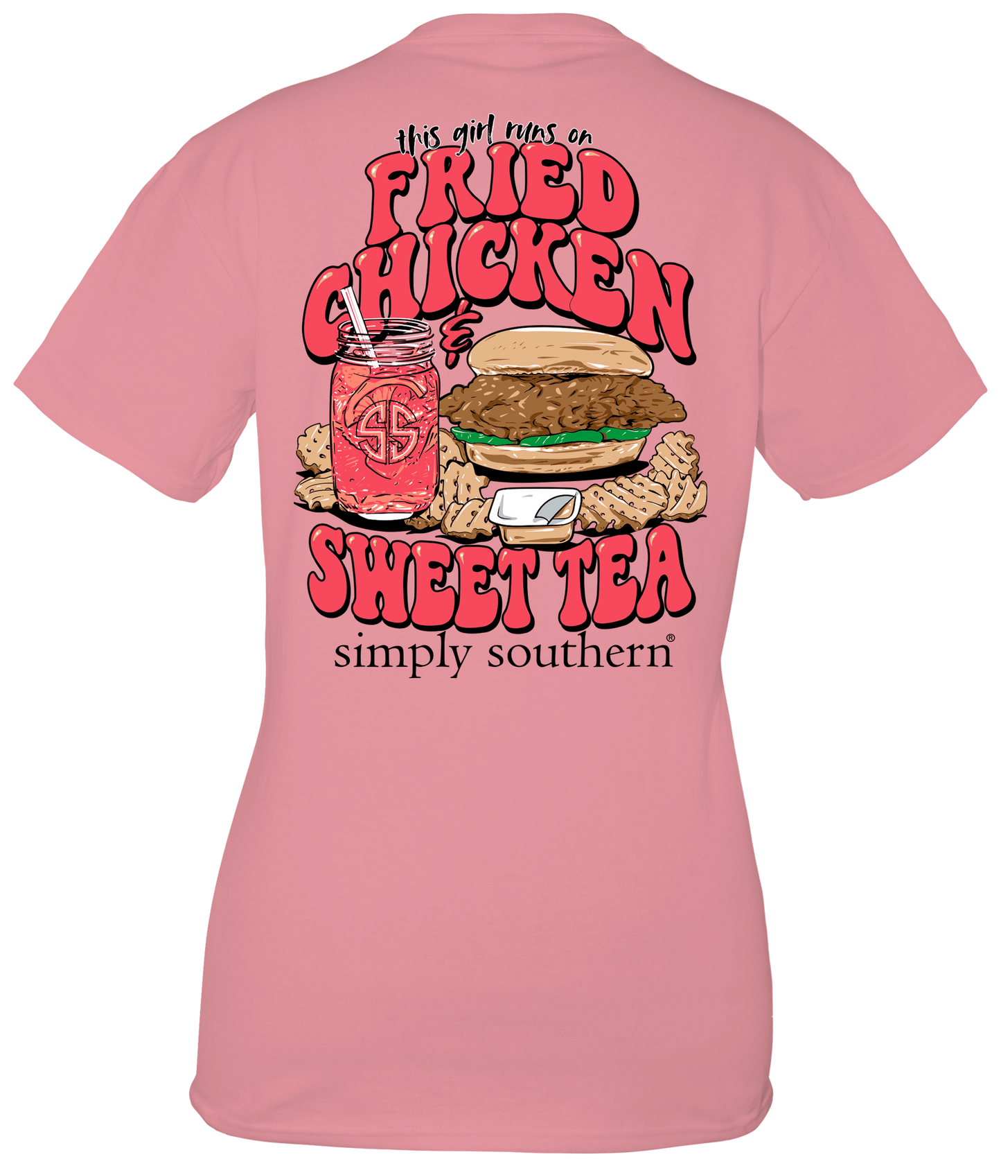 "This Girl Runs On Fried Chicken & Sweet Tea" Shirt