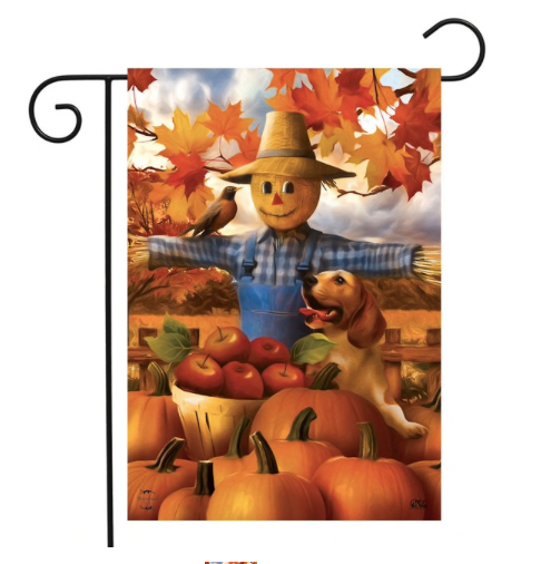 Autumn Scarecrow Garden Flag