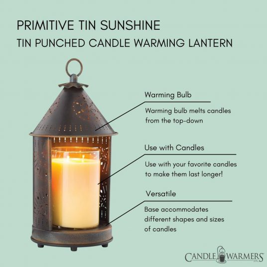Primitive Tin Sunshine Lantern Candle Warmer