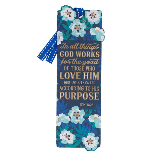 God Works For The Good Premium Cardstock Bookmark - Romans 8:28