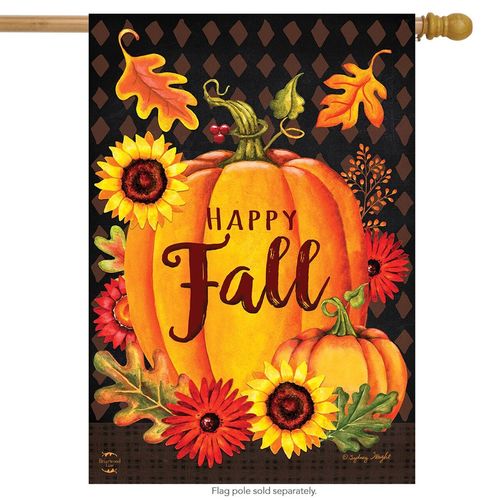 Happy Fall Pumpkin House Flag