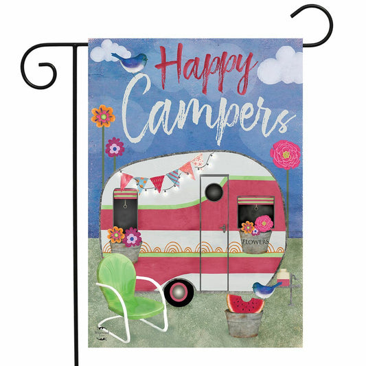 Camping Weather Garden Flag