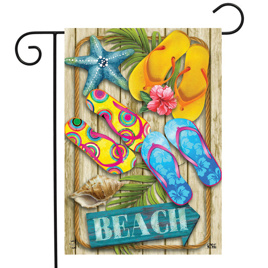 Flip Flops Beach Garden Flag