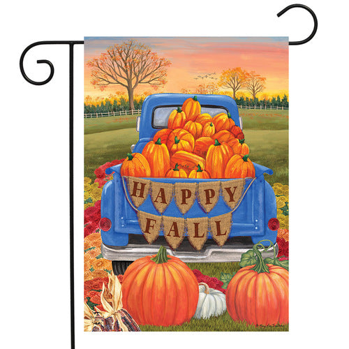 Happy Fall Pickup Garden Flag