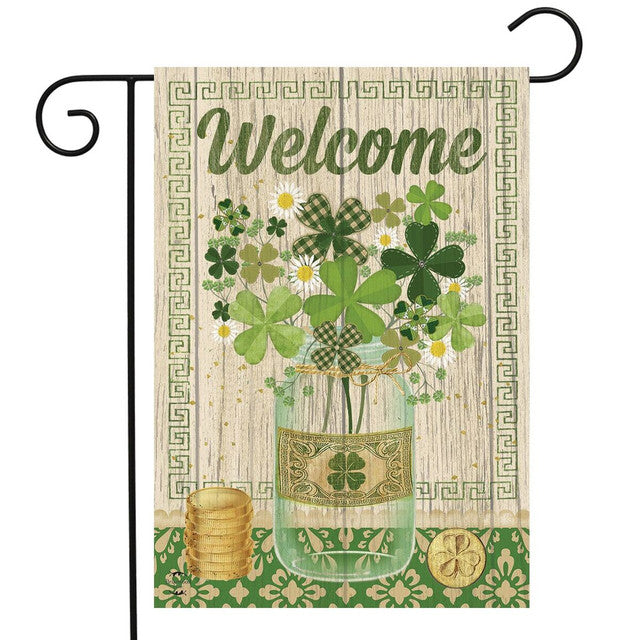 Lucky Clovers Garden Flag