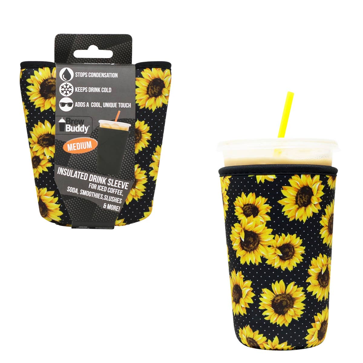 Brew Buddy Insulated Iced Coffee Sleeve - Sunflower