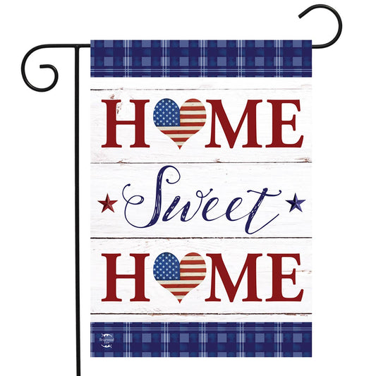 Patriotic Home Sweet Home Double-Sided Garden Flag