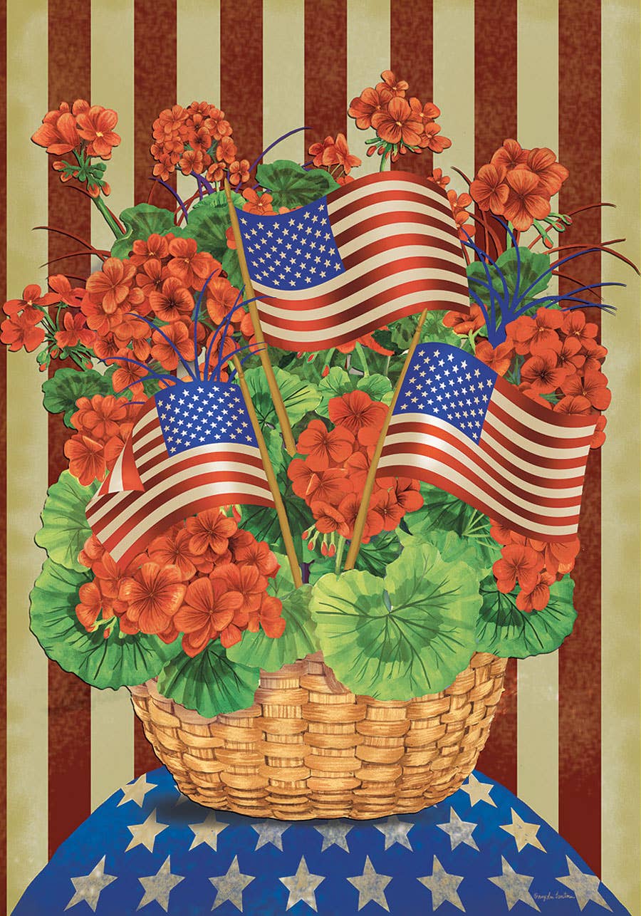 Patriotic Planter Garden Flag