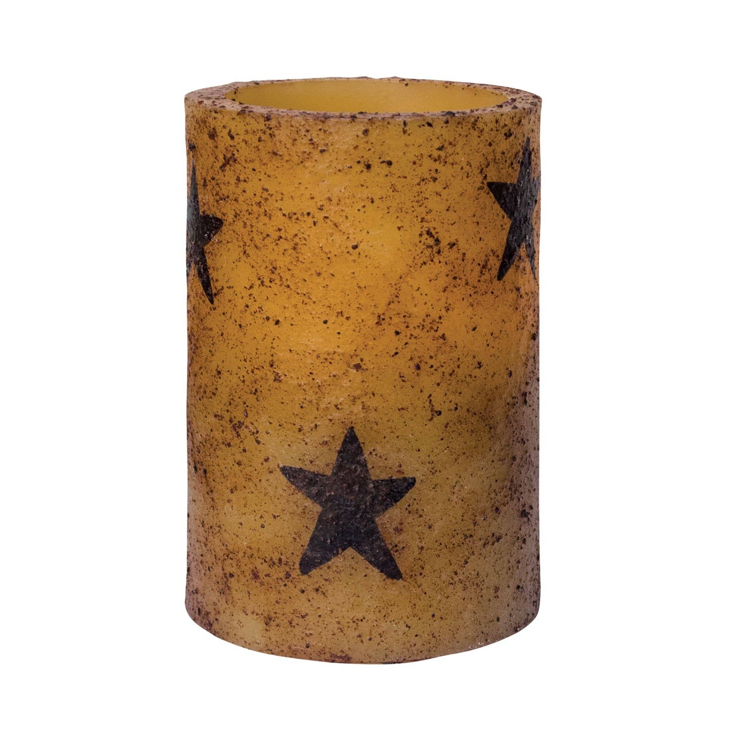 Burnt Ivory BOC Timer Pillar w/Stars - 3x4"