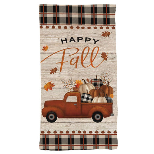 Happy Fall Pickup Truck Hand Towel