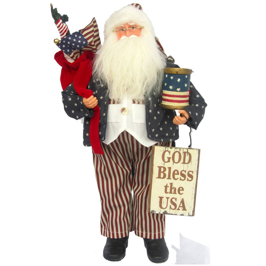 18" God Bless the USA Claus