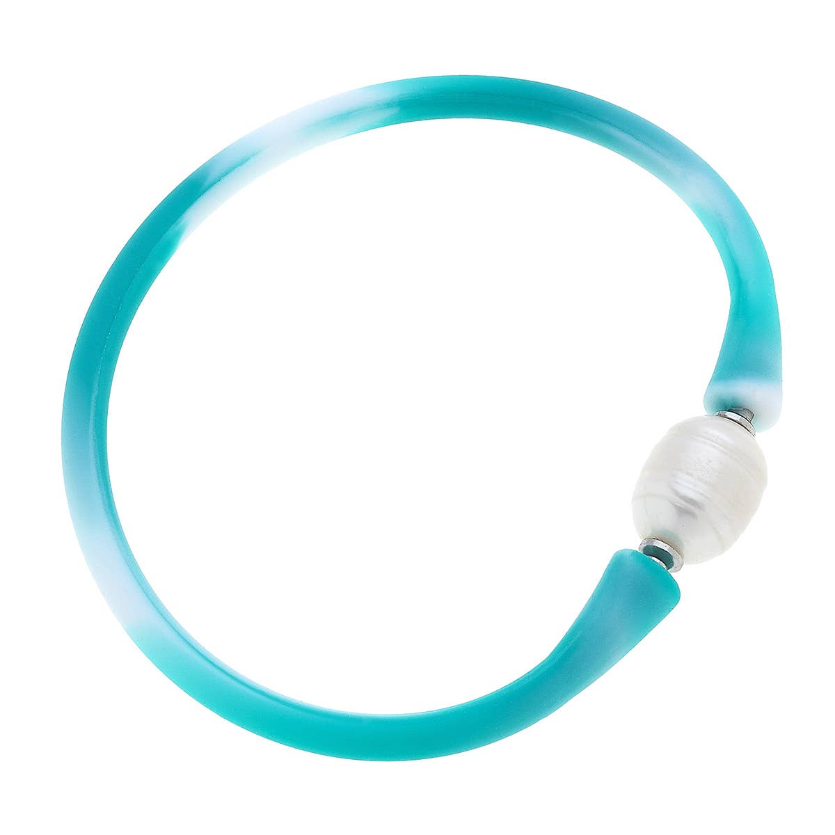 Bali Freshwater Pearl Silicone Bracelet (Multiple Colors)