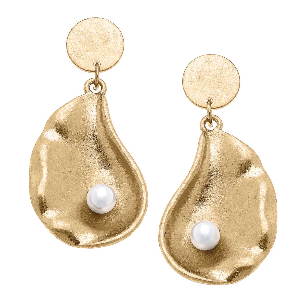 Oyster with Pearl Statement Earrings