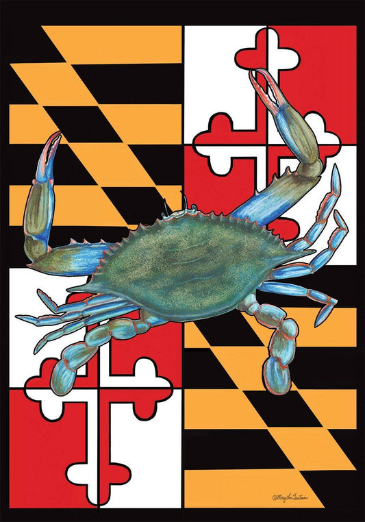 Maryland Crabs Garden Flag