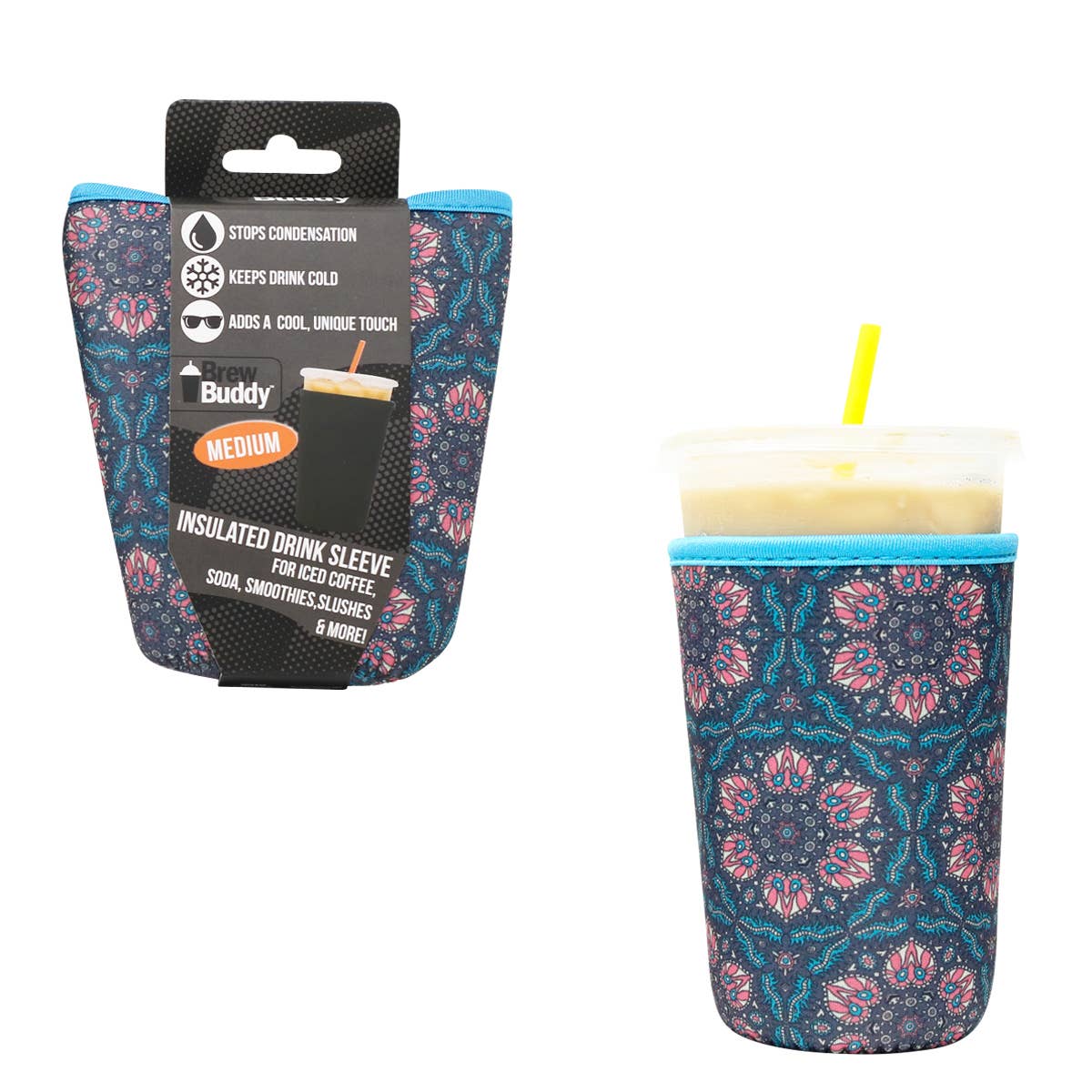 Brew Buddy Insulated Iced Coffee Sleeve - Boho (Medium)