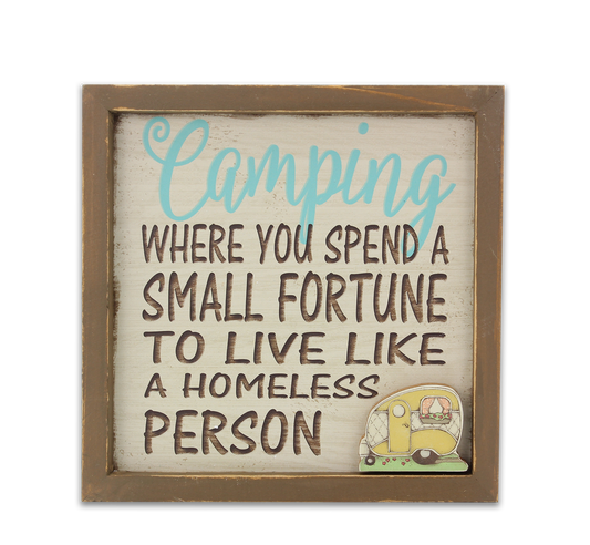 Wood Camper Wall Sign