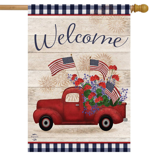 Stars And Stripes Truck House Flag