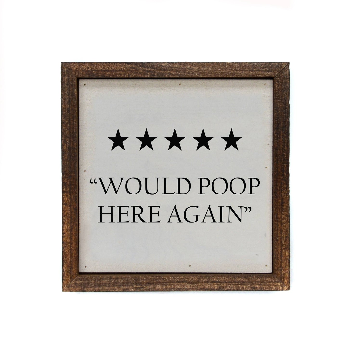 Would Poop Here Again Bathroom Sign