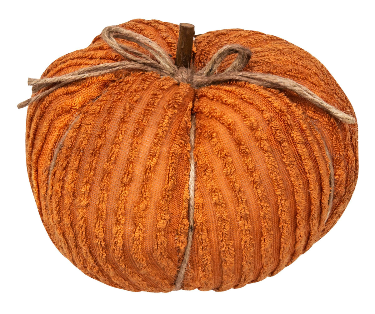 Orange Chenille Pumpkin, 9.5"