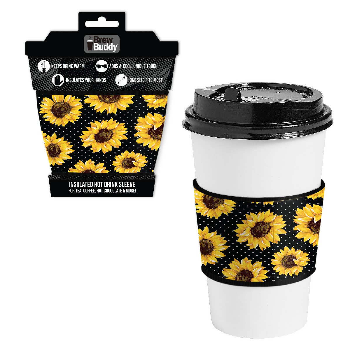 Brew Buddy Coffee + Hot Chocolate Sleeve | Sunflower