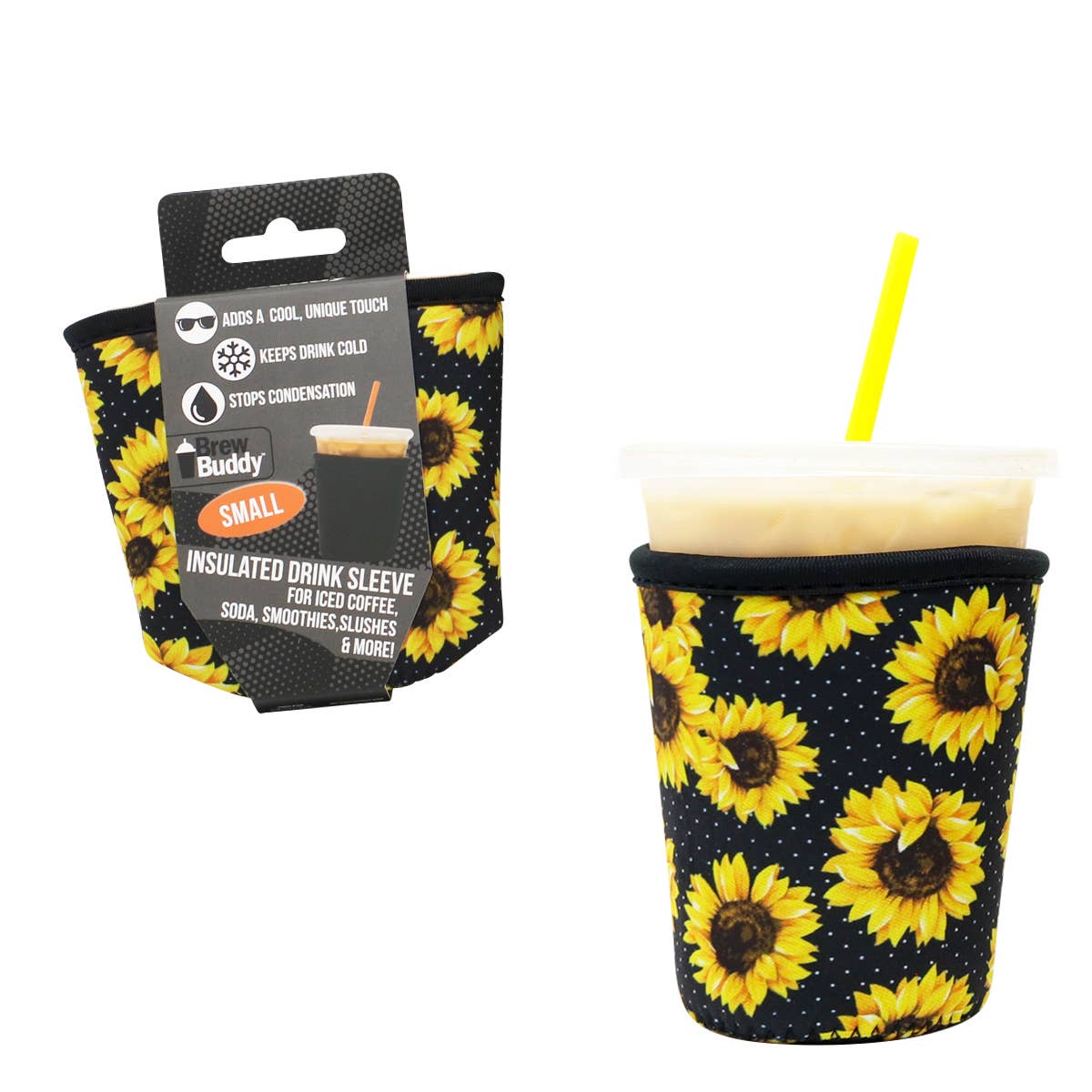 Brew Buddy Insulated Iced Coffee Sleeve (Small) - Sunflower
