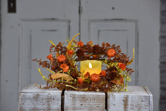 Pumpkin Harvest 4.5" Candle Ring