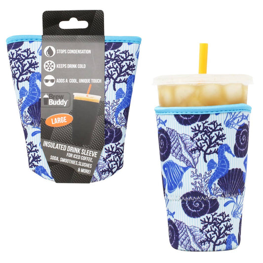 Brew Buddy Insulated Iced Coffee Sleeve - By the Sea (Large)