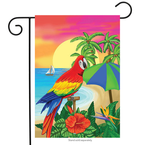 Paradise Parrot Garden Flag
