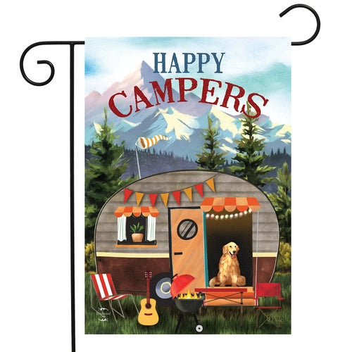 Great Outdoors Camper Garden Flag