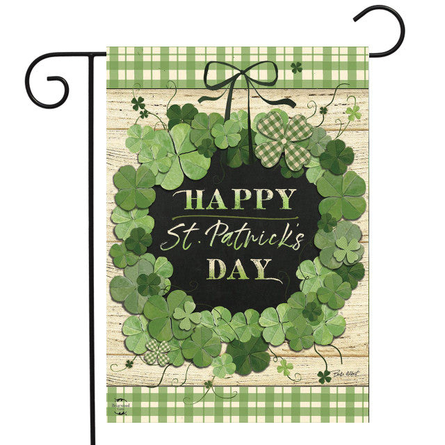 Lucky Wreath Garden Flag