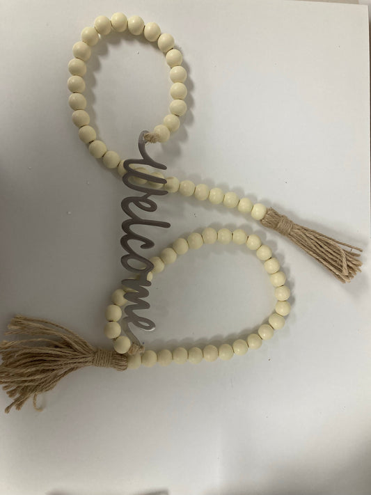 Welcome Beaded Garland 53in