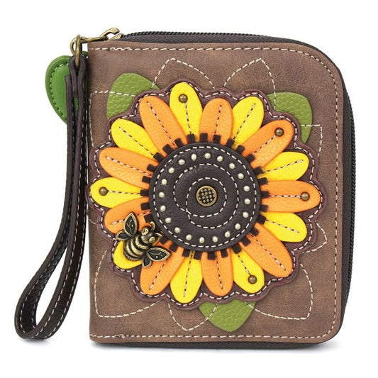 Sunflower Zip Around Wallet