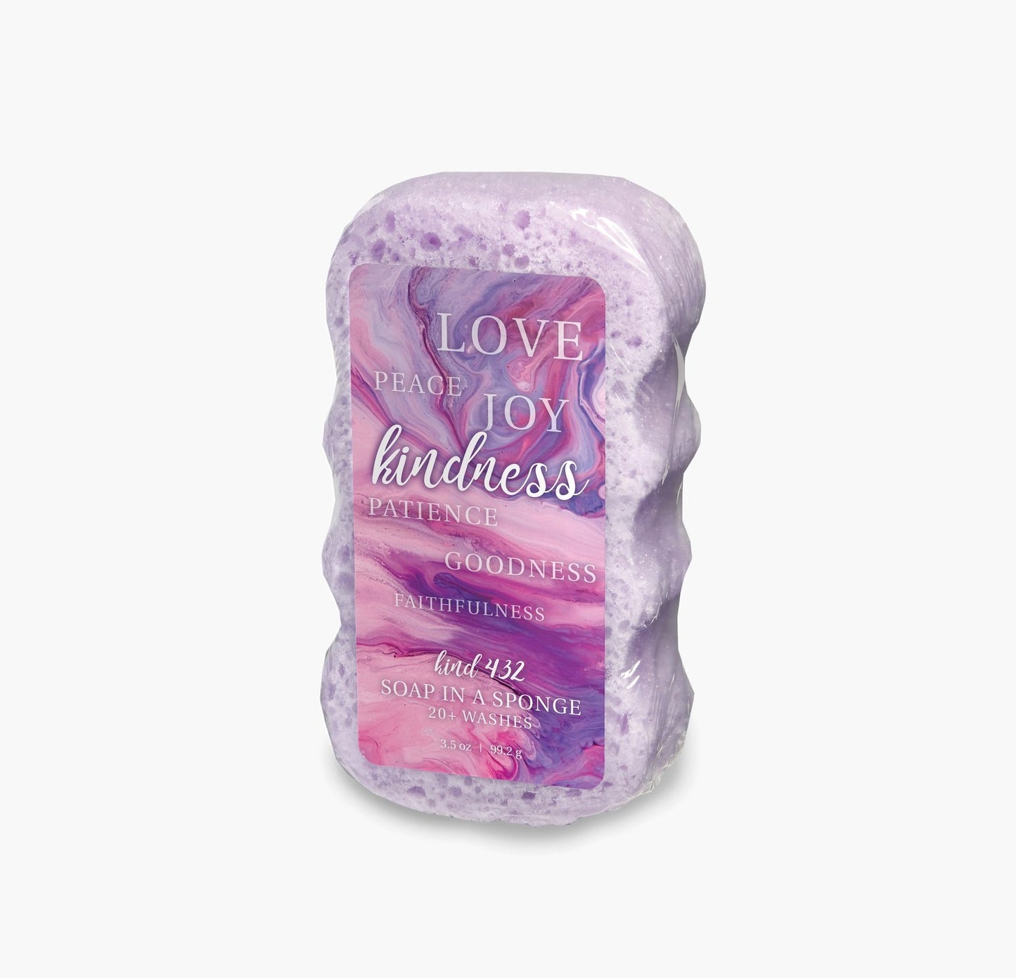 Love Joy Peace Soap in a Sponge