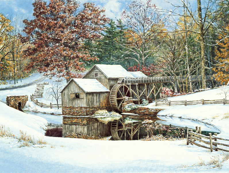 First Snow At Mabry Mill Puzzle