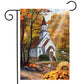 Autumn Church Garden Flag