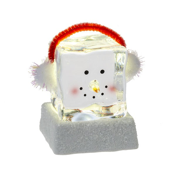 Mini Snowman with Ear Muffs Shimmer Light