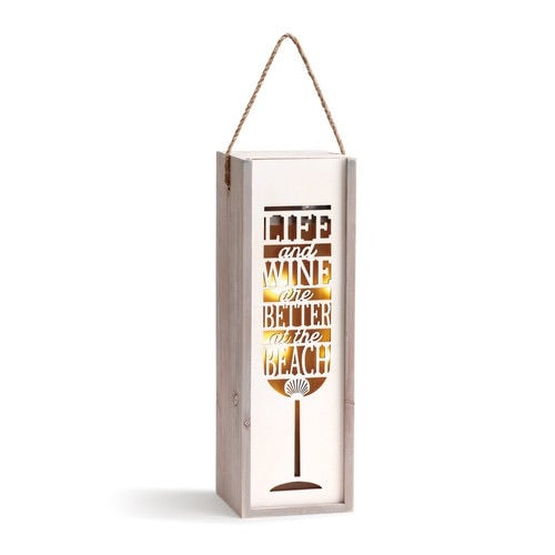 “Life and Wine are Better at the Beach” Wine Caddy Lantern