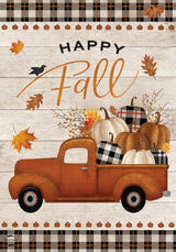 Happy Fall Pickup Truck Garden Flag
