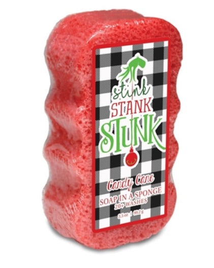 Stink Stank Stink Candy Cane Soap Sponge