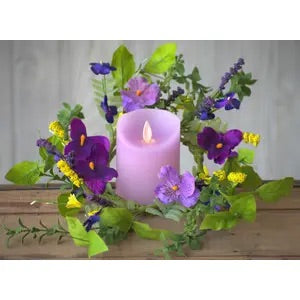 Pansy Patch 4.5in Candle Ring