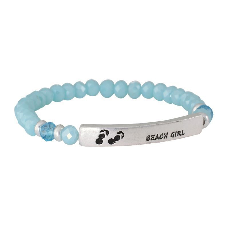 Blue Bead Beach Girl Bracelet