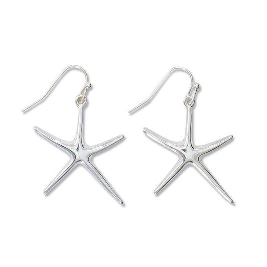 Silver Starfish Earrings