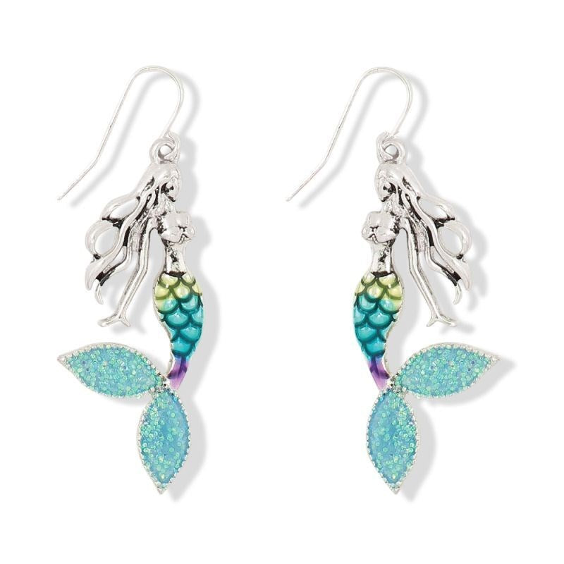 Sparkling Blue Mermaids Earrings