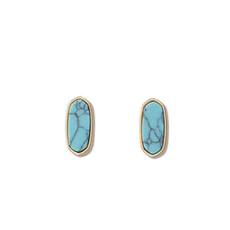 Classic Oval Turquoise Earrings