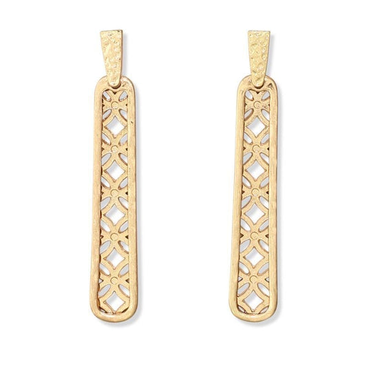 Gold Geometric Drop Earrings